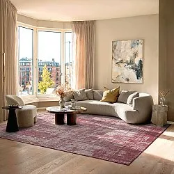 Fladvævet tæppe - Elira (rød)