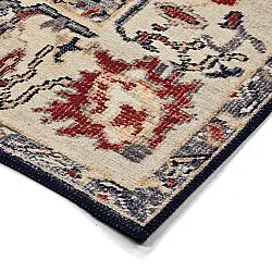 Fladvævet tæppe - Fadarin (blå)