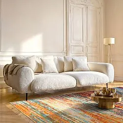 Fladvævet tæppe - Kazea (orange/multi)