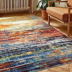 Fladvævet tæppe - Kazea (orange/multi)