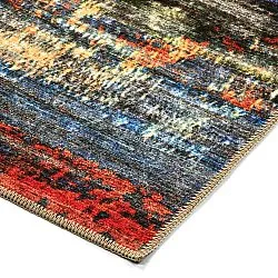 Fladvævet tæppe - Kazea (orange/multi)