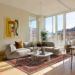 Fladvævet tæppe - Khalamir (rød)