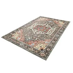 Fladvævet tæppe - Kordava (grå/rød)