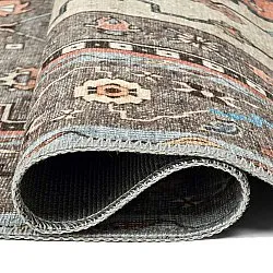 Fladvævet tæppe - Kordava (grå/rød)