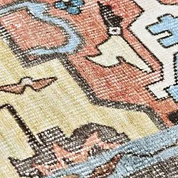 Fladvævet tæppe - Kordava (grå/rød)