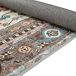 Fladvævet tæppe - Kordava (grå/rød)