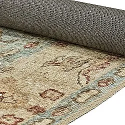 Fladvævet tæppe - Layla (lyseblå)