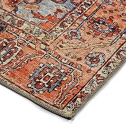 Fladvævet tæppe - Madevan (rød)