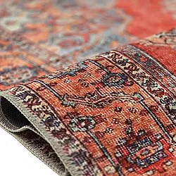 Fladvævet tæppe - Madevan (rød)