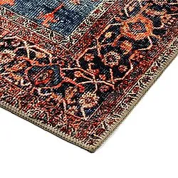 Fladvævet tæppe - Mandalay (rød)