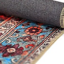 Fladvævet tæppe - Mardin (rød/blå)