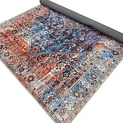 Fladvævet tæppe - Mardin (rød/blå)