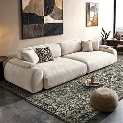 Fladvævet tæppe - Meralis (sort)