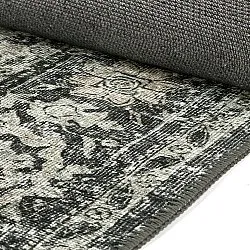 Fladvævet tæppe - Meralis (sort)