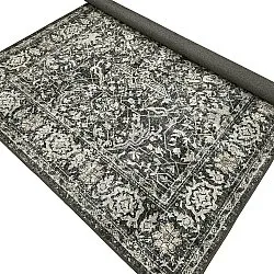 Fladvævet tæppe - Meralis (sort)