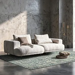 Fladvævet tæppe - Meralis (blå)