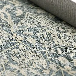 Fladvævet tæppe - Meralis (blå)