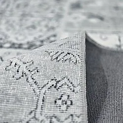 Fladvævet tæppe - Myrina (grå)