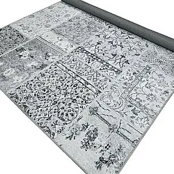 Fladvævet tæppe - Myrina (grå)