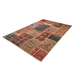 Fladvævet tæppe - Myrina (rød/multi)