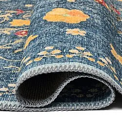 Fladvævet tæppe - Nabilar (blå)