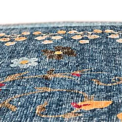 Fladvævet tæppe - Nabilar (blå)