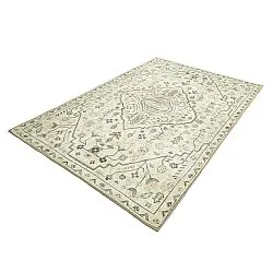 Fladvævet tæppe - Nahla (fløde)