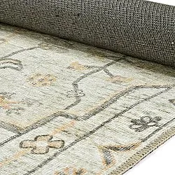 Fladvævet tæppe - Nahla (fløde)