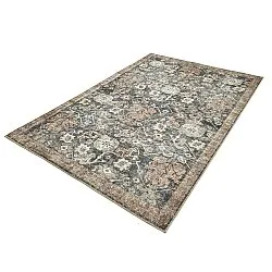 Fladvævet tæppe - Noura (mørkeblå)