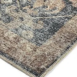 Fladvævet tæppe - Noura (mørkeblå)