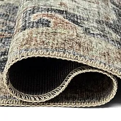 Fladvævet tæppe - Noura (mørkeblå)