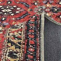 Fladvævet tæppe - Omarien (rød)