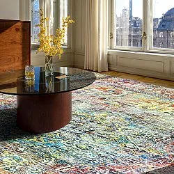 Fladvævet tæppe - Oriental Rainbow (multi)