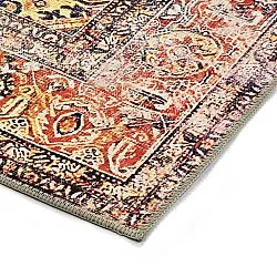 Fladvævet tæppe - Oriental Rainbow (multi)