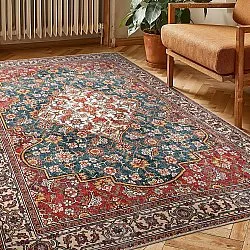 Fladvævet tæppe - Samaria (rød)