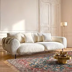 Fladvævet tæppe - Samaria (rød)