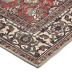 Fladvævet tæppe - Samaria (rød)