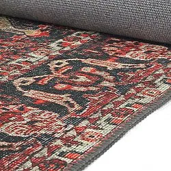 Fladvævet tæppe - Velamir (rød)