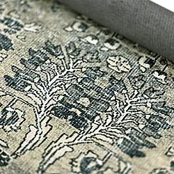 Fladvævet tæppe - Yasirah (blå/grøn)