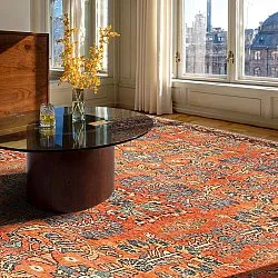 Fladvævet tæppe - Yasirah (orange)