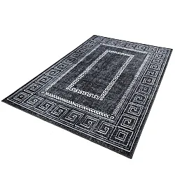 Fladvævet tæppe - Ankara Versace (sort)