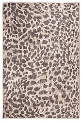 Fladvævet tæppe - Cheetah (beige/sort)
