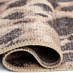 Fladvævet tæppe - Cheetah (beige/sort)
