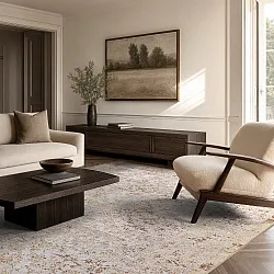 Fladvævet tæppe - Denizli (beige)