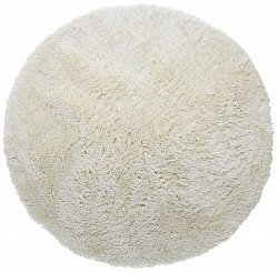 Runde tæpper - Kanvas (hvid)