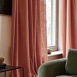 Gardiner - Gardin i hør Luana (rød)