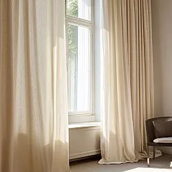 Gardiner - Gardin i hørimitation Andrada (brun)