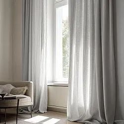 Gardiner - Gardin i hørimitation Andrada (grå)