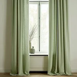 Gardiner - Gardin i hørimitation Andrada (lysegrøn)