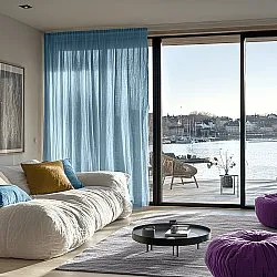 Gardiner - Blondergardin Hilma (blå)